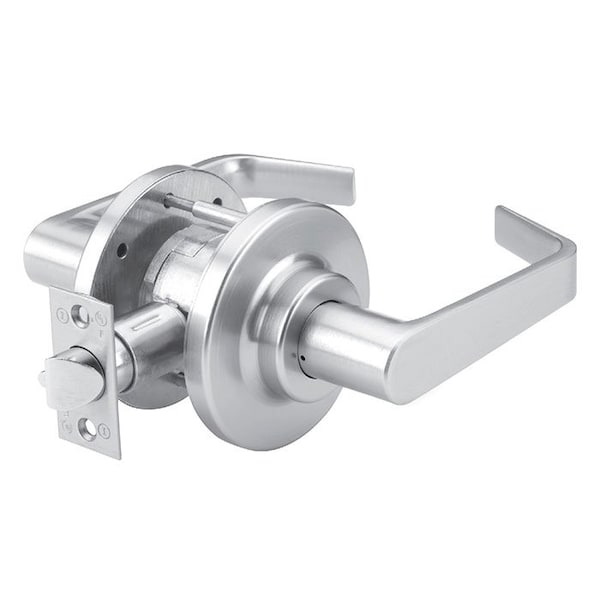 Grade 2 Cylindrical Lock, 10-Passage/Closet, LR-Lever, E-Stepped Rose, Satin Chrome, 2-3/4 Inch